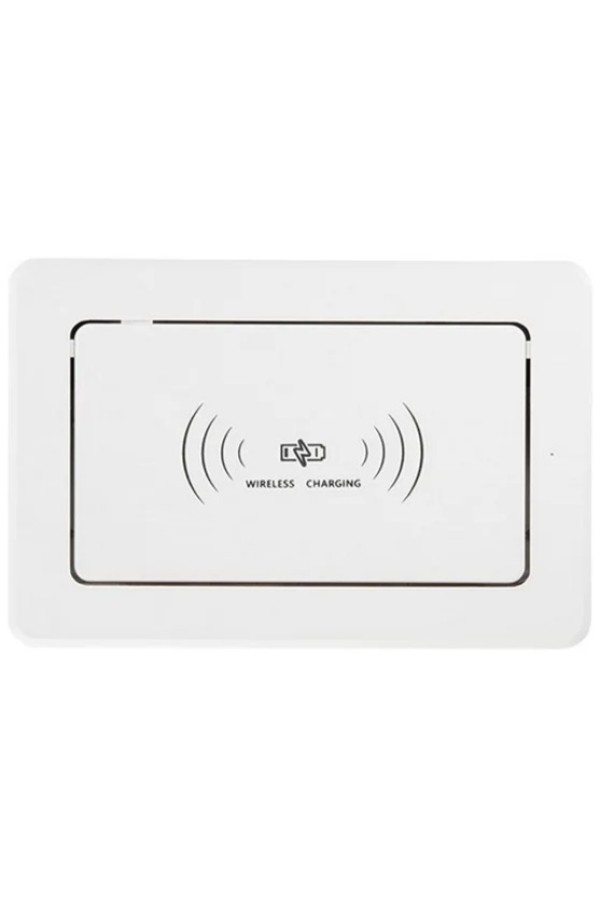 удлинитель врезной, беспровод. зарядка, 2*USB белый/LK-DMS-742