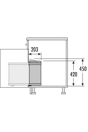 контейнер д/отходов Oko-Flex, 18л, 389х203х450, белый/3418-00