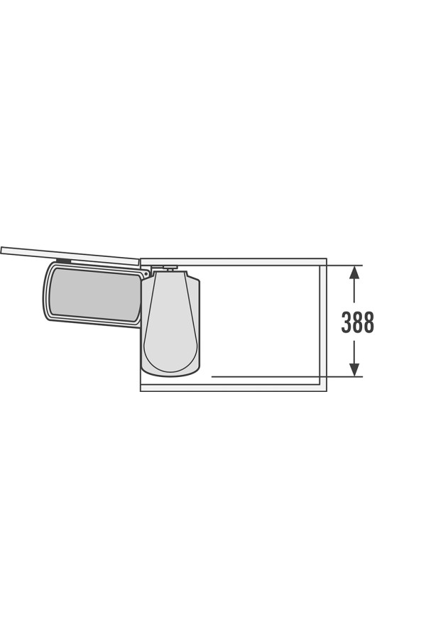 контейнер д/отходов Oko-Flex, 18л, 389х203х450, белый/3418-00