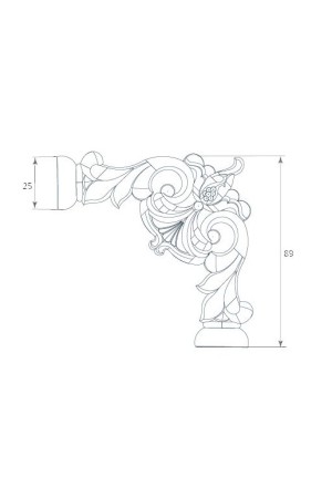 Декор для мебели угловой SY0883