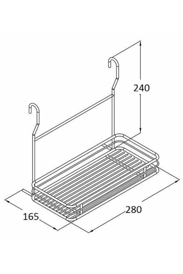 Полка одноярусная на рейлинг хром CWJ306L