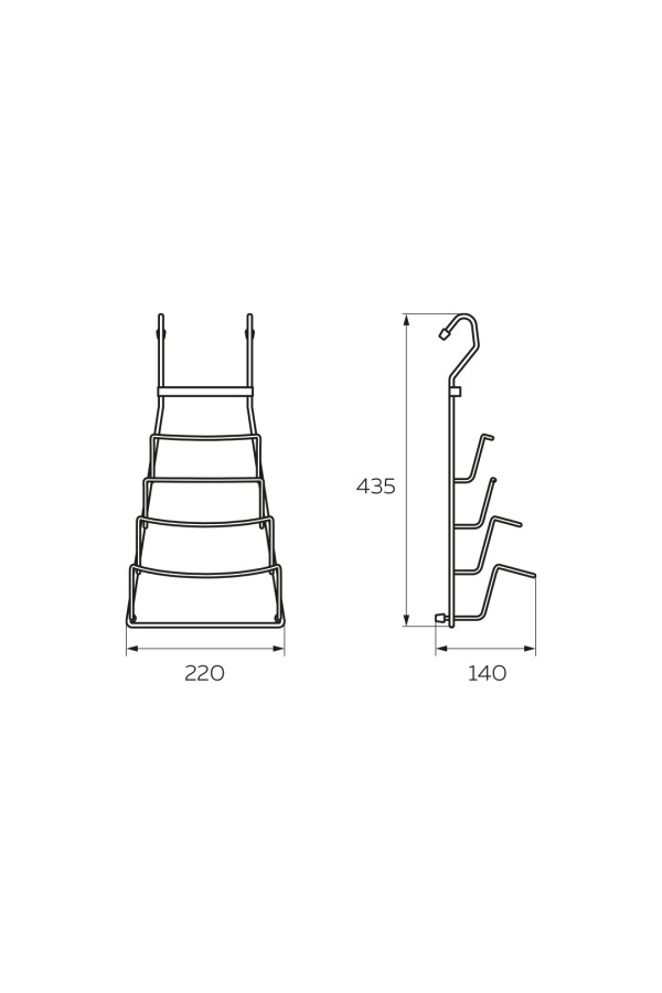 Держатель для крышек на рейлинг бронза YJ-G809BBA