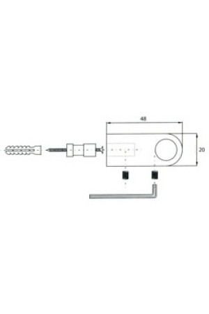 Держатель рейлинга модерн бронза RAT-13s BA