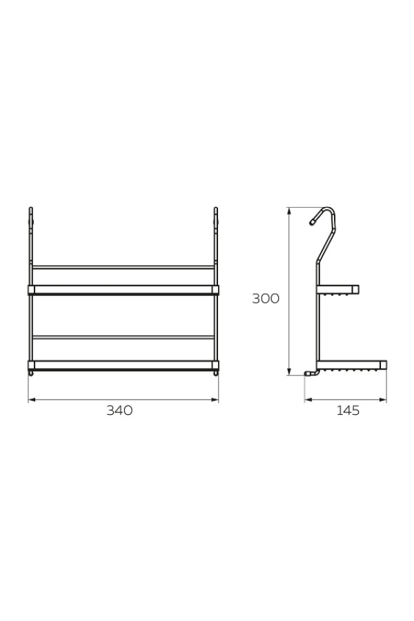 бронза/полка двойная mix 340*150*300/YJ-G212 BA