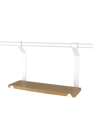 Полка универсальная на рейлинг 280мм белый/дуб Country