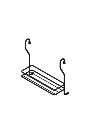 Полка одноярусная на рейлинг для специй черная WE04.0013.01.799