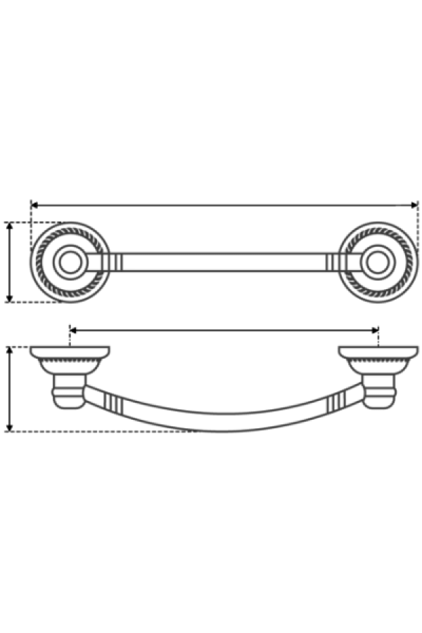 Ручка мебельная скоба 128мм бронза RS-071-128