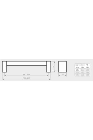 Ручка мебельная скоба С18 128мм металлик/орех(1)
