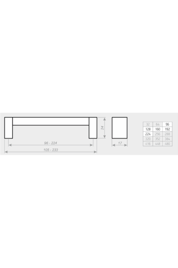 Ручка мебельная скоба С18 128мм металлик/орех(1)