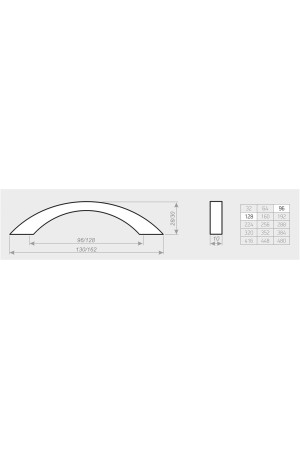 Ручка мебельная скоба С7 96мм металлик