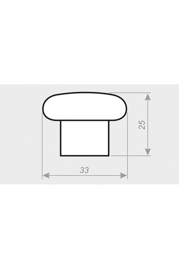 Ручка мебельная кнопка К1 хром