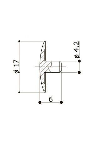 заглушка для эксцентрика №23 белая пластик(1000 шт/уп)
