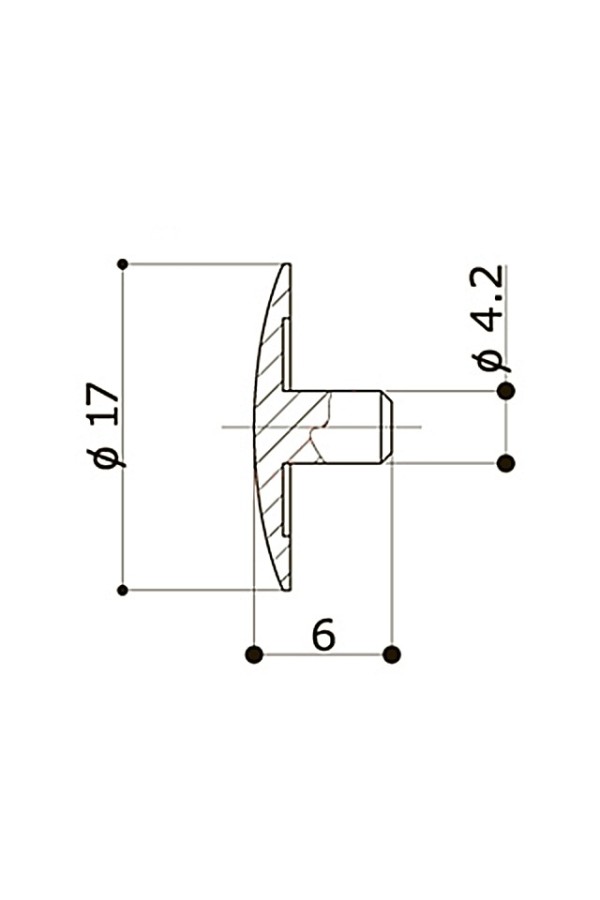 заглушка для эксцентрика №23 белая пластик(1000 шт/уп)