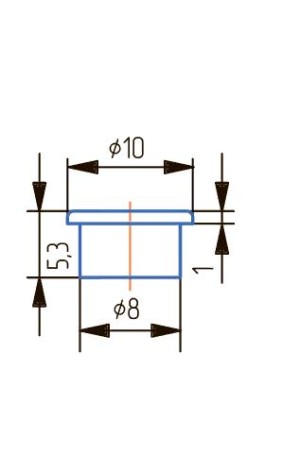 заглушка для отверстия d8мм, бежевый(1000 шт)