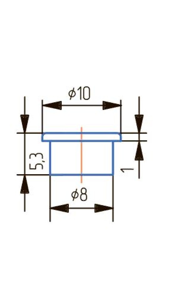 заглушка для отверстия d8мм, бежевый(1000 шт)