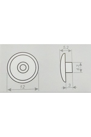 Заглушка для евровинта №65 глиняный серый (1000 мал./40 000 бол)