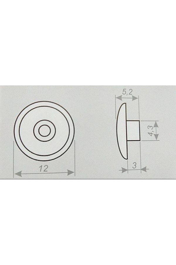 Заглушка для евровинта №65 глиняный серый (1000 мал./40 000 бол)