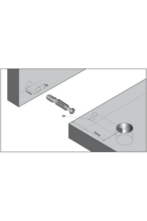 эксцентрик D15x11,5 мм, для плит 16 мм, 3,1 г, цинк/BLZ5102