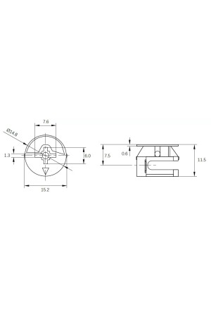 эксцентрик D15x11,5 мм, для плит 16 мм, 3,1 г, цинк/BLZ5102