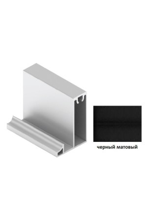Рамка нижняя широкая Slim Line черный матовый 5,4м Aristo