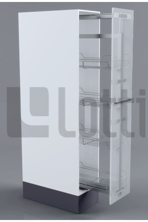 Выкатной пенал 300мм 6 ярусов хром LS6/300P/NS Lotti