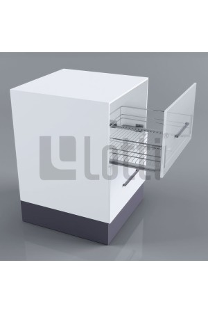 Выдвижная корзина 600мм c доводчиком хром LS1/600K1/D Lotti