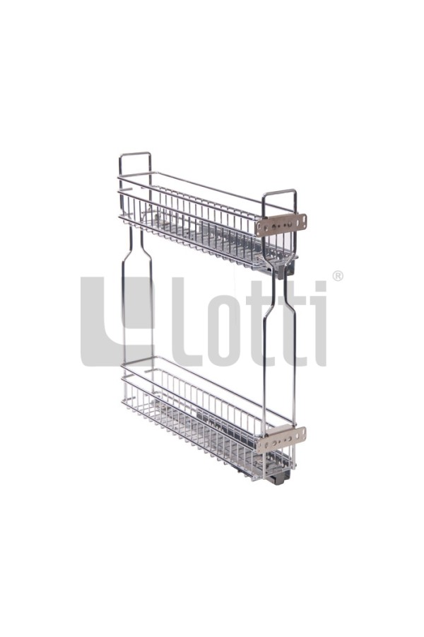 Бутылочница 200мм правая с доводчиком хром LS2/200IR/D Lotti