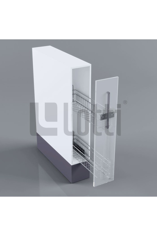 Бутылочница 200мм правая с доводчиком хром LS2/200IR/D Lotti