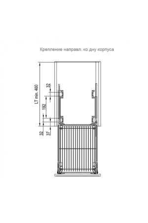 Выдвижная корзина 300мм CARGO MINI БЕЗ направляющих хром WE29.0005.01.062
