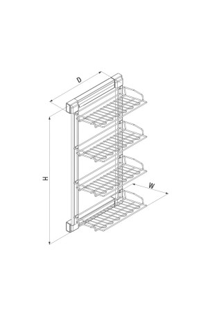 Обувница 4-х уровневая 350мм правая белая S-6742-W Starax