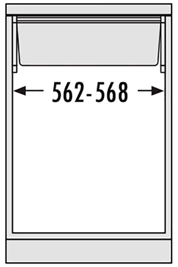 ящик-вставка PANTRY-BOX в базу 600мм, со скользящей крышкой из закаленного стекла/ 3960-60