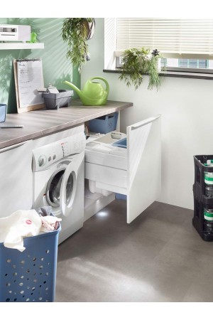выдвижная система Laundry Carrier в базу 600мм с 4 корзинами, белая/3270611