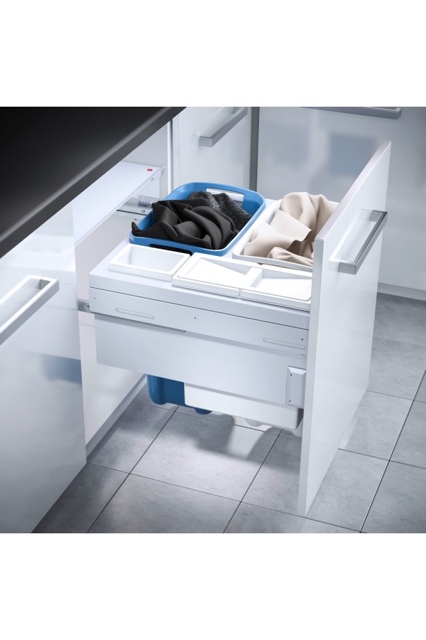 выдвижная система Laundry Carrier в базу 600мм с 4 корзинами, белая/3270611