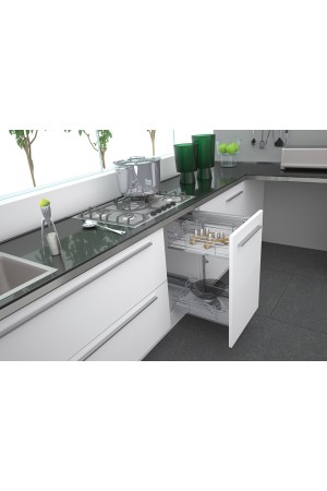 корзина выдвижная 300мм SIGE SOTTO с доводчиком 250х450х650мм, хром/NP270C.273.2.30