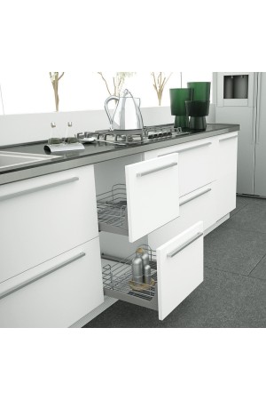 корзина выдвижная 900мм SIGE PREZENTA FIX с доводчиком 864х500х180мм, хром /117H00912