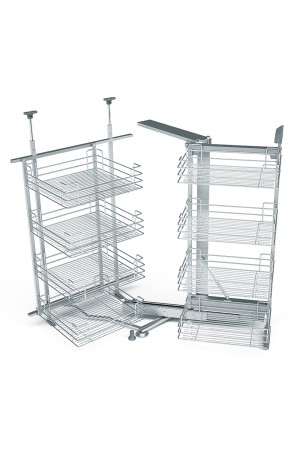 уголок волшебный SIGE MAGIC-8 в базу 900мм (860х450х1100-1460мм), доводчик, правый, хром /450002D12