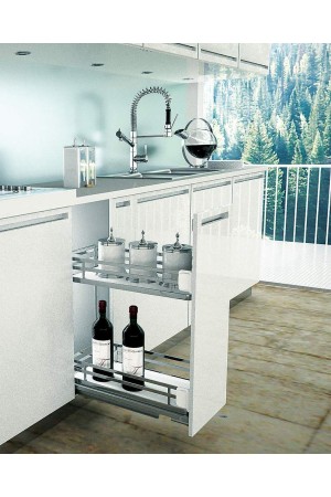 корзина выдвижная 450мм SIGE WELLSET с доводчиком 410х450х520мм, хром /004+02512G