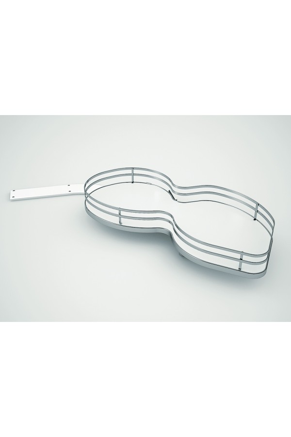 угловое решение SIGE NUVOLA SOLO в базу 900/450мм (890*490*160мм), 1 полка, левая, хром/371X+010S12