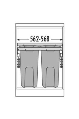 выдвижная система Laundry Carrier в базу 600мм с 2 корзинами для белья/3270-69