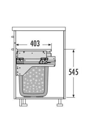 выдвижная система Laundry Carrier в базу 600мм с 2 корзинами для белья/3270-69