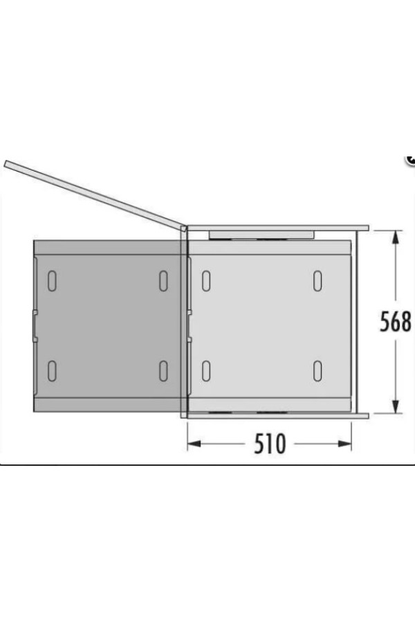 полка выдвижная белая в базу 600/3271351