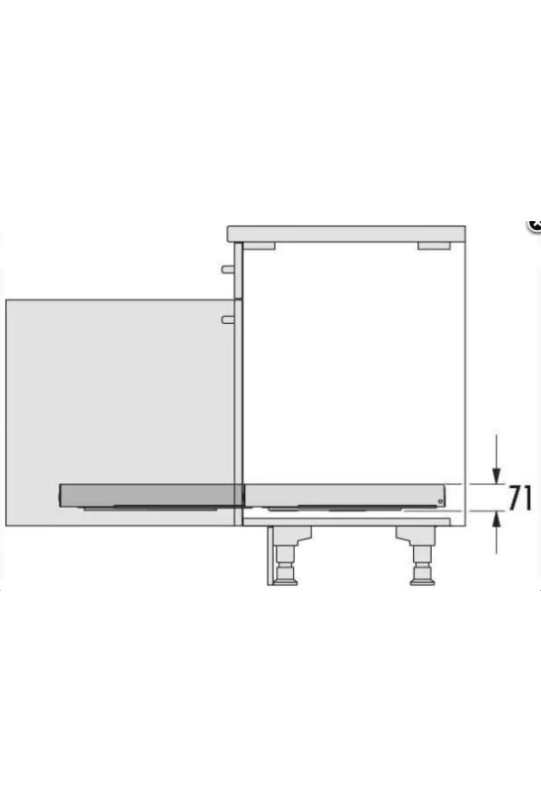 полка выдвижная белая в базу 600/3271351