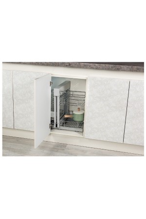 уголок волшебный 650мм (640х510х560) STARAX, крепление донное, хром/S-3007-C