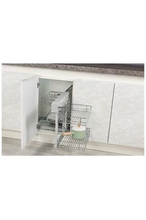 уголок волшебный 650мм (640х510х560) STARAX, крепление донное, хром/S-3007-C