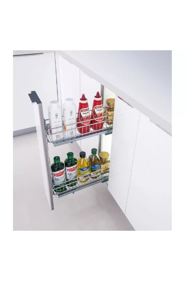 бутылочница 200мм, 2 яруса, левая, хром, Firmax Smartline/FRM1500.20L