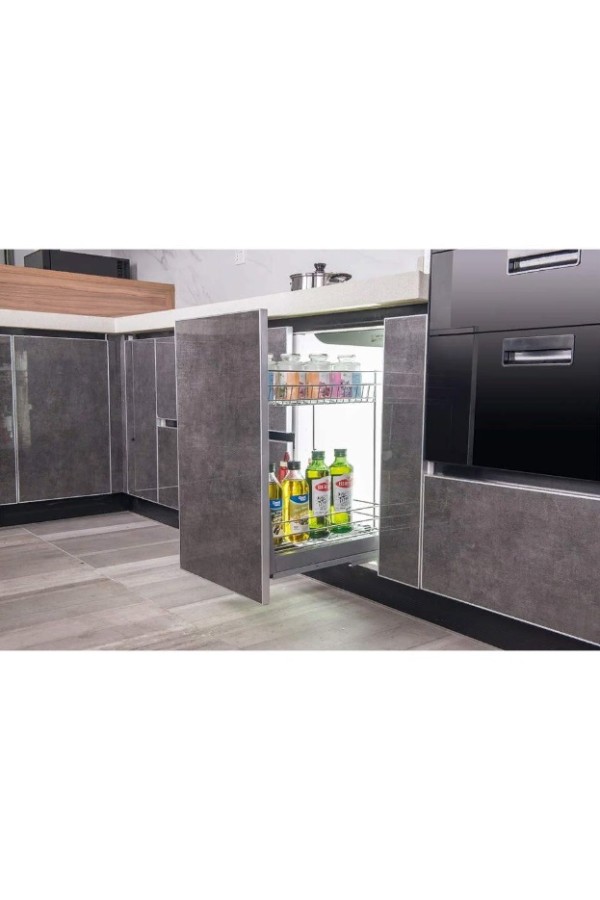 корзина выдвижная 300мм, 2 яруса, нижнее крепл, хром, Firmax Smartline/FRM1501.30