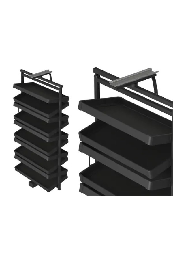 полка для обуви вращающаяся 12-ти уровневая STARAX 800мм,антарцит/S-6835-А
