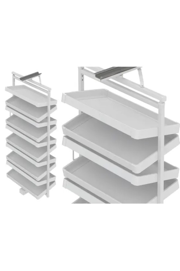 полка для обуви вращающаяся 12-ти уровневая STARAX 800мм,белый/S-6835-W