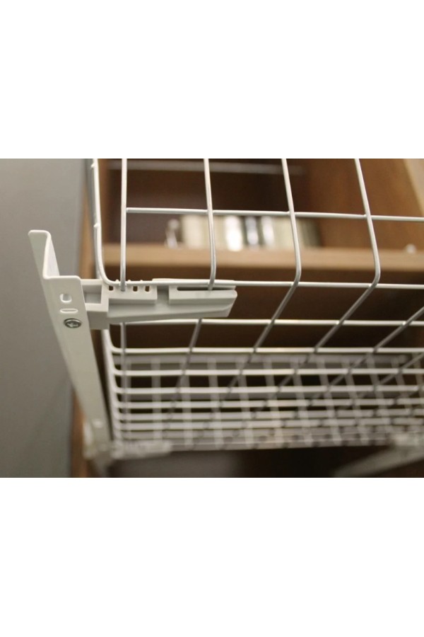 корзина сетчатая 400*400*120мм, Firmax, без направляющих, белый/FRM5540.07/120