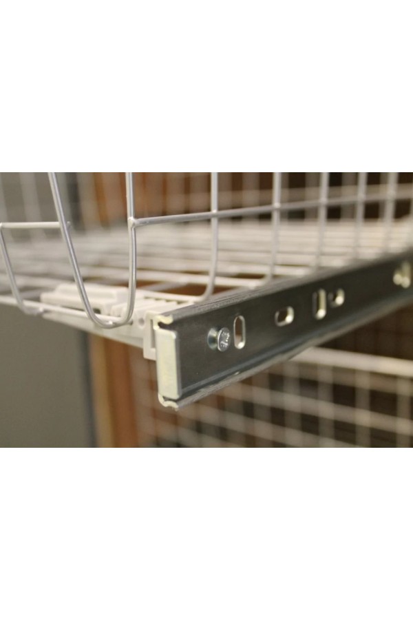 корзина сетчатая 400*400*120мм, Firmax, без направляющих, белый/FRM5540.07/120